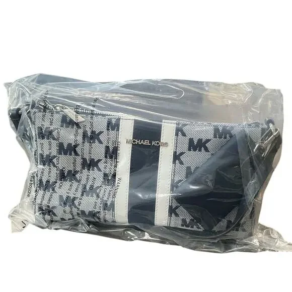 Michael Kors Vincent Medium Logo Jacquard Pochette with Card Case NWT - Picture 13 of 14